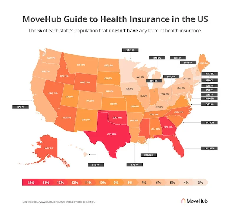 US-states-health-insurance-map